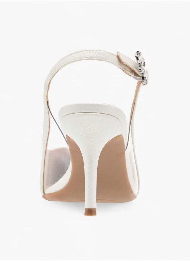 Flora Bella By Shoexpress - Womens Solid Slingback Shoes With Buckle Closure And Stiletto Heels Ramadan Collection - Image 1