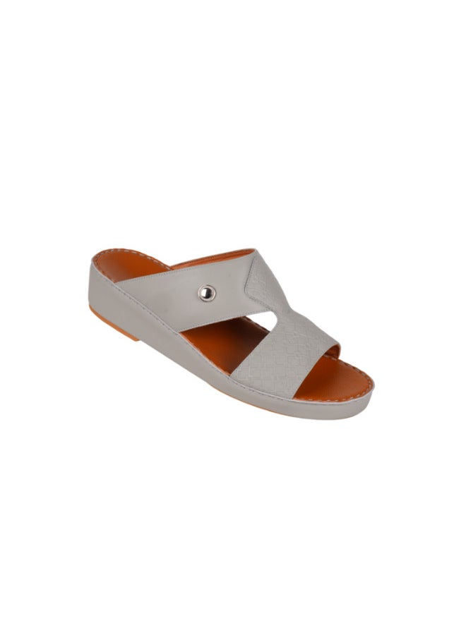 barjeel uno 008-3744 Barjeel Uno Men Arabic Sandals BS 01 Light Grey  - Image 2