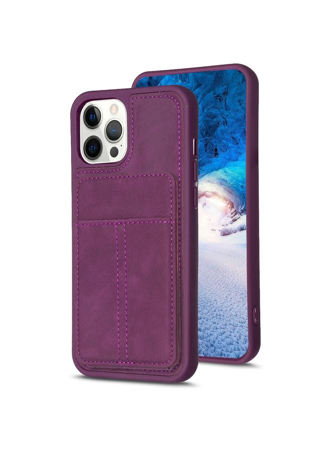 اس-توب جراب لهاتف iPhone 13 Pro Max BF28 جراب بطاقة غير لامع مع حامل - Image 1