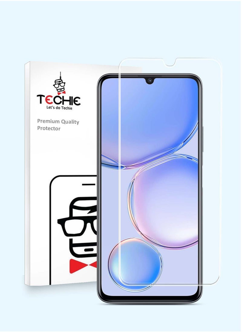 Techie HD Tempered Glass Screen Protector for Huawei Nova Y71 - Anti Reflection Anti Bubbles 9H Hardness 0.33 mm Rounded Edges Easy Installation  - Image 1