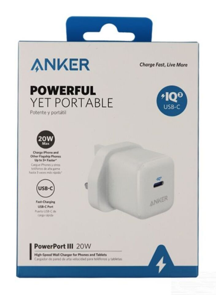 ANKER POWERFUL YET PORTABLE POWERPORT III 20W Max USB-C HOME Adapter (بدون كابل) - Image 2