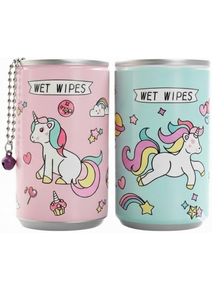 Mini Wet Wipes Tin | pack of 2 | Extremely Portable Tin (Color May Vary as Per Availability) - Image 1
