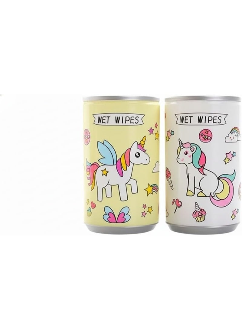 Mini Wet Wipes Tin | pack of 2 | Extremely Portable Tin (Color May Vary as Per Availability) - Image 2