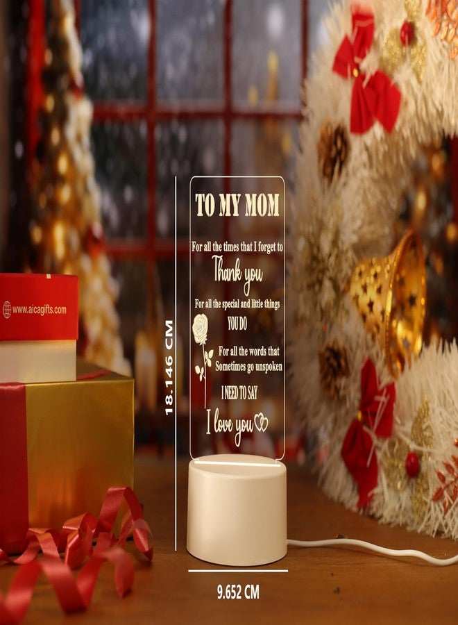 AICA Best Mom Quote LED Lamp (White Base) | Birthday Anniversary Mother�s Day Gifts for Mom Maa Mother Mummy Mother-in-Law Amma | I Love You Gift for Mom - Image 4
