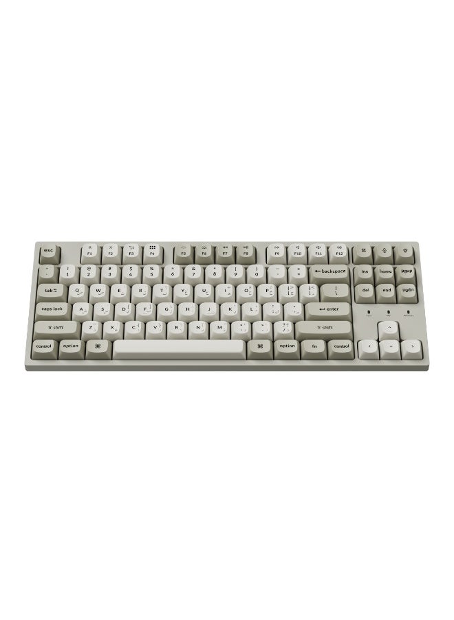 Keychron C1 Pro 8K QMK Wired Mechanical Keyboard, 8000Hz Polling Rate, ENG-ARAB Layout, Keychron Super Red Switch, South-Facing RGB Backlight, OSA Profile Double-Shot PBT Keycaps, Retro | C1PX-M1-AR - Image 1