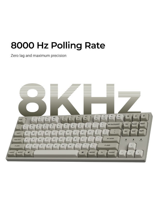 Keychron C1 Pro 8K QMK Wired Mechanical Keyboard, 8000Hz Polling Rate, ENG-ARAB Layout, Keychron Super Red Switch, South-Facing RGB Backlight, OSA Profile Double-Shot PBT Keycaps, Retro | C1PX-M1-AR - Image 5