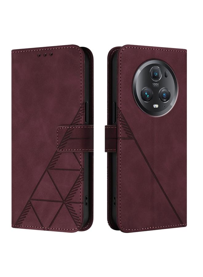 اس-توب جراب هاتف Honor Magic5 Pro Crossbody من الجلد المنقوش ثلاثي الأبعاد - Image 2