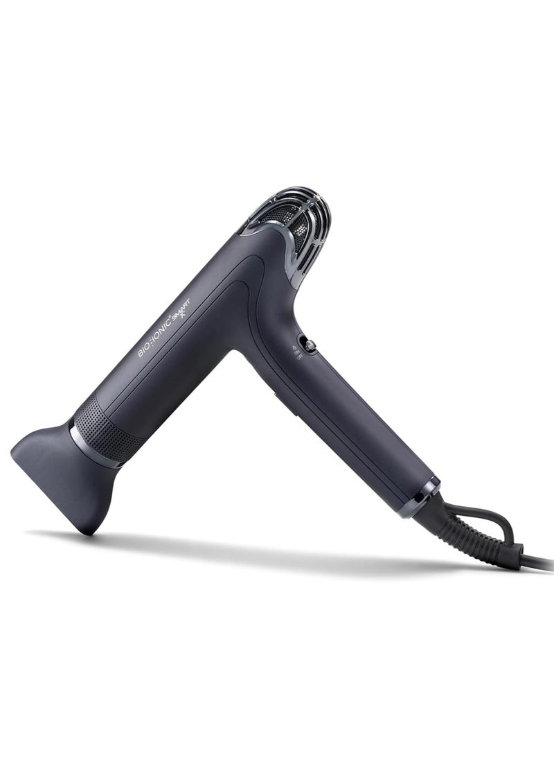 BIO IONIC Bio Ionic SMART-X Hair Dryer with Diffuser, High-Efficiency Blow Dryer with 3 Heat & 3 Speed Settings, Diffuser Hair Dryer Gently Dries, Defines & Reduces Frizz, Self Cleaning Function, Blue 