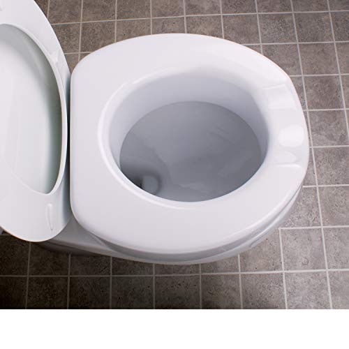 Carex Toilet Seat Riser With Quick-Lock, Raised Toilet Seat Adds 4 Inches of Height to Toilet - Toilet Seat Lifter With 300 Pound Weight Capacity, Slip-Resistant - Image 5