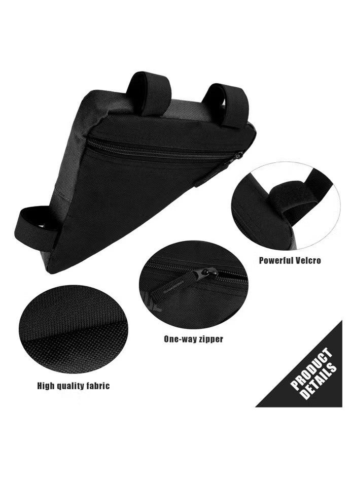 Bicycle Frame Storage Bag, Bike Triangle Pouch, Mountain Bike Accessories Pack for Phone, Wallet, Keys - Image 2