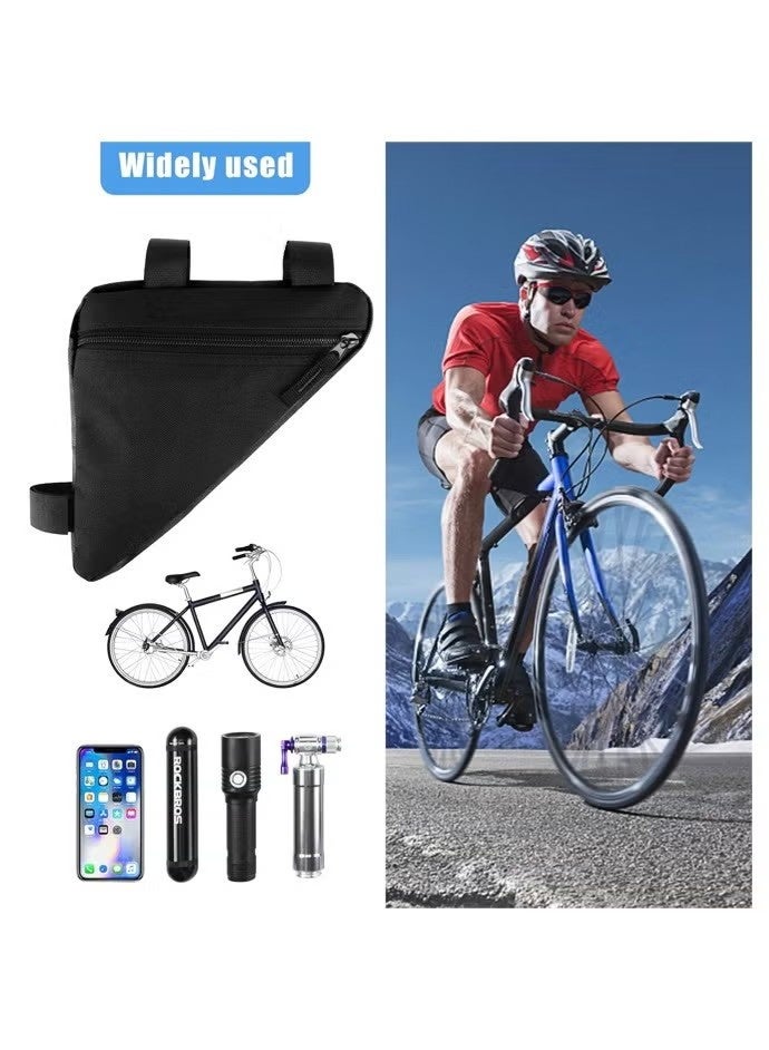 Bicycle Frame Storage Bag, Bike Triangle Pouch, Mountain Bike Accessories Pack for Phone, Wallet, Keys - Image 3