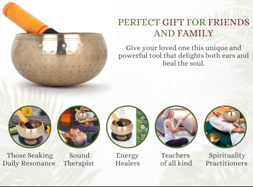 Zap Impex Beautiful New Hand Hammered Brass Singing Bowl Tibetan Meditation Yoga Singing Bowls 4.5 Inch - Image 4
