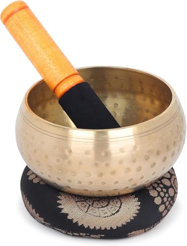 Zap Impex Beautiful New Hand Hammered Brass Singing Bowl Tibetan Meditation Yoga Singing Bowls 4.5 Inch - Image 1