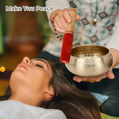 Zap Impex Beautiful New Hand Hammered Brass Singing Bowl Tibetan Meditation Yoga Singing Bowls 4.5 Inch - Image 3