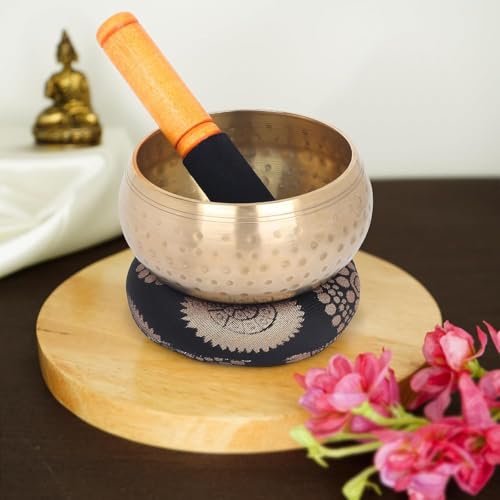 Zap Impex Beautiful New Hand Hammered Brass Singing Bowl Tibetan Meditation Yoga Singing Bowls 4.5 Inch - Image 2