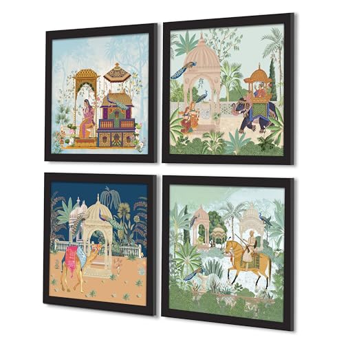 Rousrie Framed Art Painting For Home, Living Room, Hall | Traditional Paintings With Frame For Home Decor (Rajasthani) - Image 3