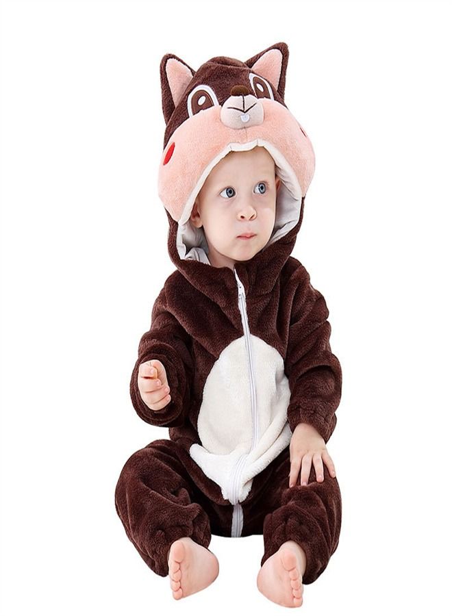 Loquat Baby Three-Dimensional Modeling Hooded Bodysuit 