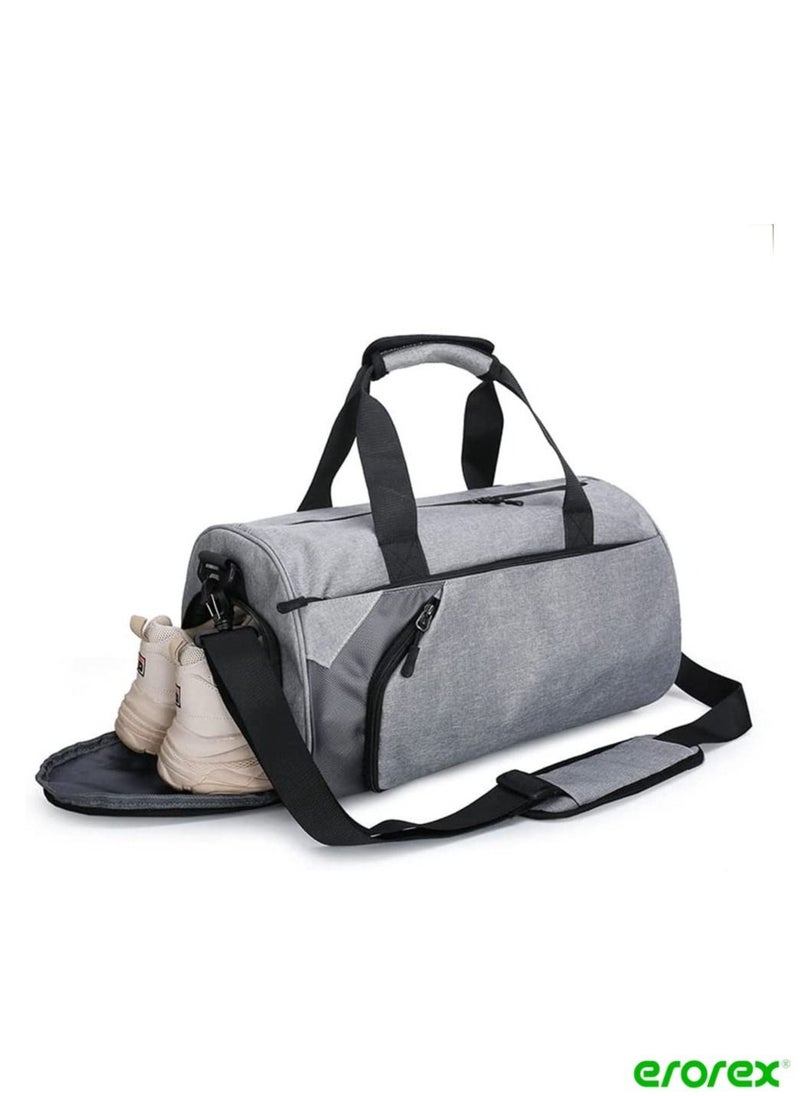 erorex - Gym Bag with Shoes Compartment Sports Bag with Waterproof Pocket for Wet Towels Travel Duffel Bag for Men and Women - Image 1