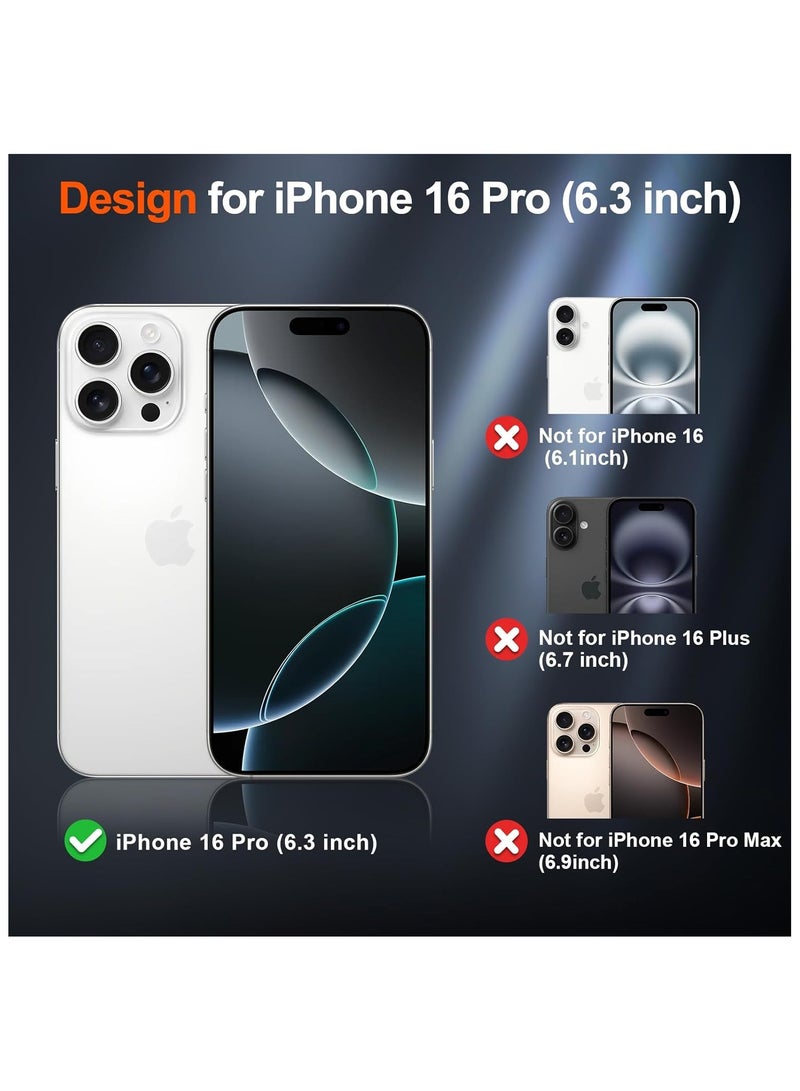 Denx Magsafe Luxury Matte Case for iPhone16 Pro Slim Magnetic Clear Shockproof Cover , (Desert titanium) - Image 2