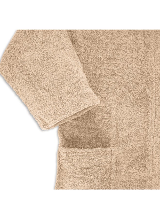BYFT Daffodil (Beige) Premium 6 yr Kids Hooded Bathrobe 100% Terry Cotton, Highly Absorbent and Quick dry, Hotel and Spa Quality Bathrobe for Boy and Girl-400 Gsm  - Image 4
