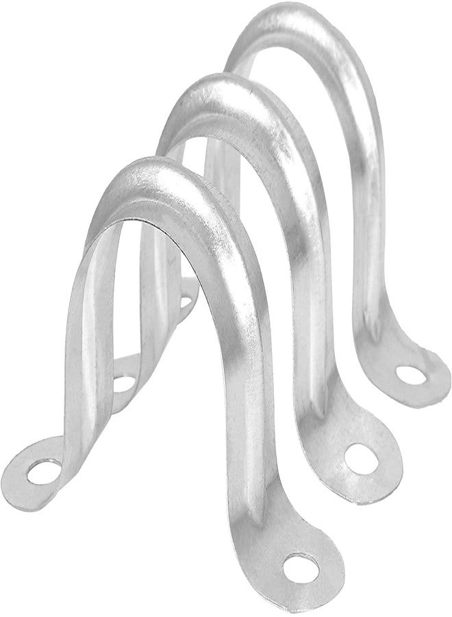 AConnet 100 Pack 3/4 inch U Clamp Metal Rigid Pipe Strap with 2 holes, Stainless Steel U Bracket Pipe Clamps Hanger Fit for 3/4 inch Pipes - Image 3