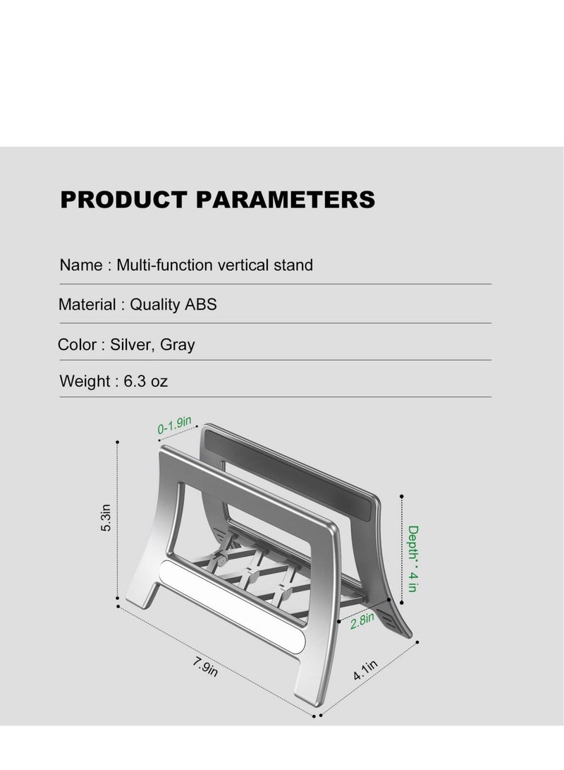 Cutting Board Holder Stand, Cutting Board Organizer Rack Storage for Countertop Space Optimization, Auto Width Adjustable Cutting Board Holder Stand (Silver)