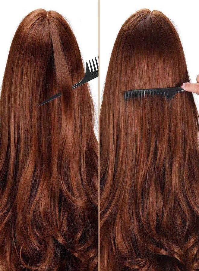 VSAKSH Black Tooth Comb Detangling Hair Brush, Professional Styling Comb With Tail - Image 4