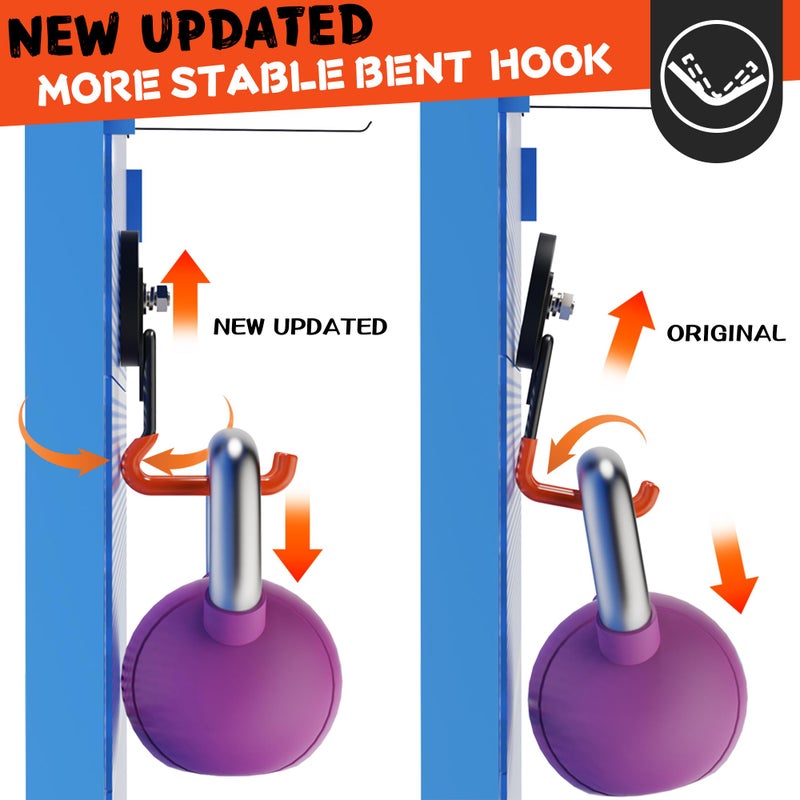 ULIBERMAGNET New Upgraded Heavy Duty Magnetic Garage Hooks,4 Pack Strong Large Magnet Hooks for Power Drill,Garden Tools,Hose,Pegboard,Garage, Workshop,Magnetic Storage Hook for Hanging(Orange) - Image 4