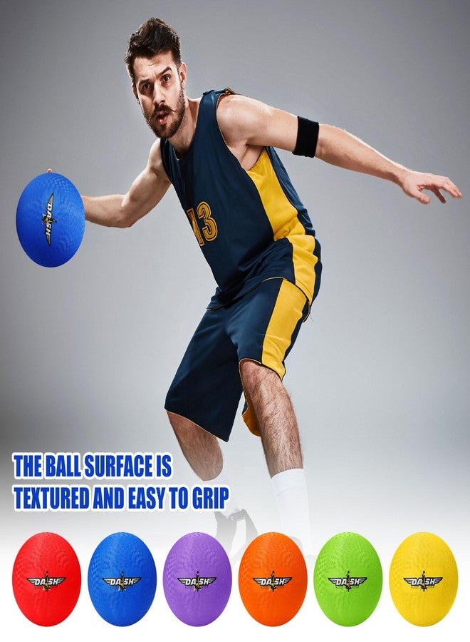 Jerify 12 Pcs 8.5 Inches Playground Balls Kickball Bulk, Colorful Inflatable Sports Bouncy Balls, Dodgeball, Kickball for Official Play and School, Fun Indoor and Outdoor Toys and Gift - Image 3