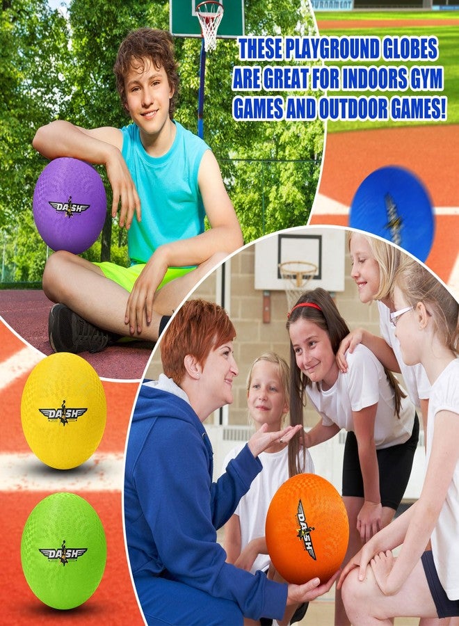 Jerify 12 Pcs 8.5 Inches Playground Balls Kickball Bulk, Colorful Inflatable Sports Bouncy Balls, Dodgeball, Kickball for Official Play and School, Fun Indoor and Outdoor Toys and Gift - Image 5