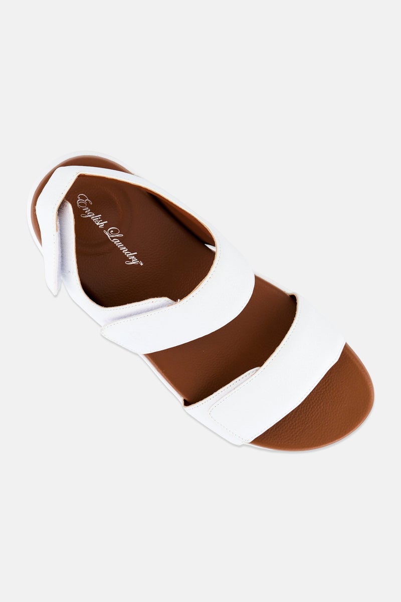 English Laundry Men Velcro Closure Sandals, White - Image 3