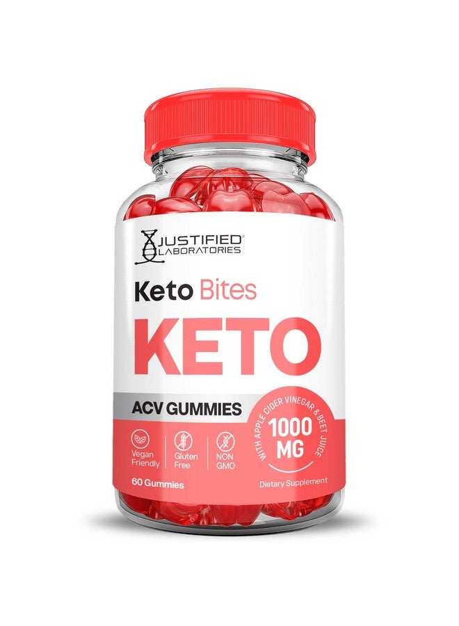 Justified Laboratories (2 Pack Keto Bites Keto ACV Gummies 1000MG Keto Bites Keto Gummies Apple Cider Vinegar Formulated with Pomegranate Beet Juice Powder B12 Vegan Non GMO 120 Gummys - Image 3