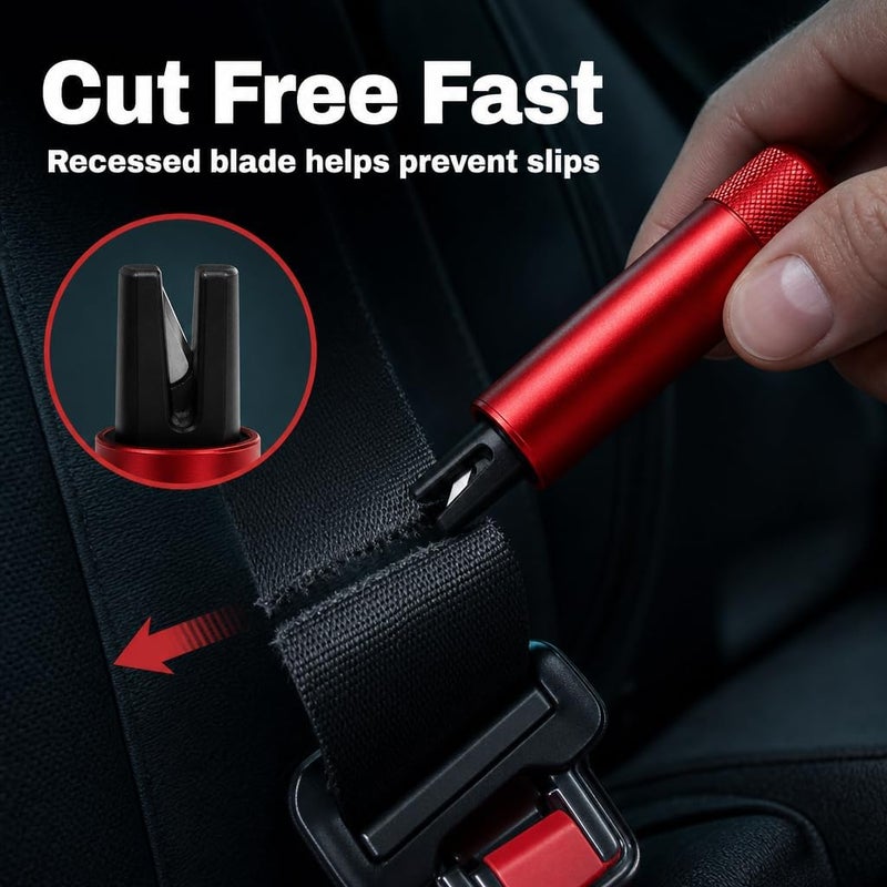 FRONTLINE Window Breaker and Seatbelt Cutter (2 Pack) Car Window Glass Breaker Safey Hammer Emergency Escape Tool Car Accessories - Image 5