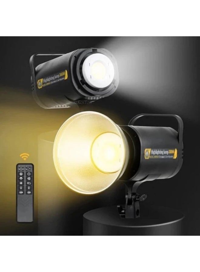 MM-8820 إضاءة فيديو عالية الوضوح 300 واط، إضاءة تصوير فوتوغرافي، إضاءة استوديو LED ثلاثية الألوان قابلة للتعتيم مع جهاز تحكم عن بعد - Image 1