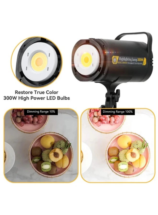 MM-8820 إضاءة فيديو عالية الوضوح 300 واط، إضاءة تصوير فوتوغرافي، إضاءة استوديو LED ثلاثية الألوان قابلة للتعتيم مع جهاز تحكم عن بعد - Image 3