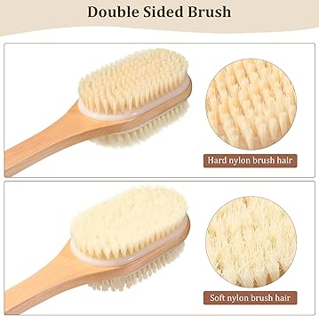 Blendura Back Scrubber Body Brush Wet and Dry Use Body Brushes for Shower Back Bath Brush Exfoliating Brush with 43 cm Long Handle - Image 2