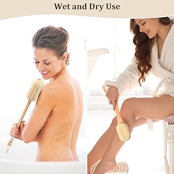 Blendura Back Scrubber Body Brush Wet and Dry Use Body Brushes for Shower Back Bath Brush Exfoliating Brush with 43 cm Long Handle - Image 5