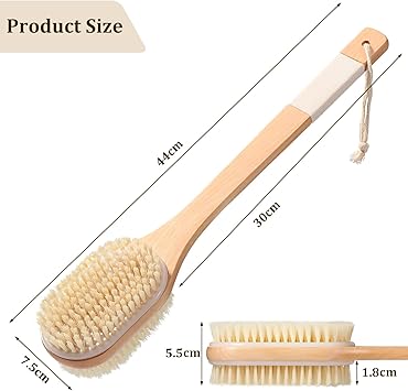 Blendura Back Scrubber Body Brush Wet and Dry Use Body Brushes for Shower Back Bath Brush Exfoliating Brush with 43 cm Long Handle - Image 3