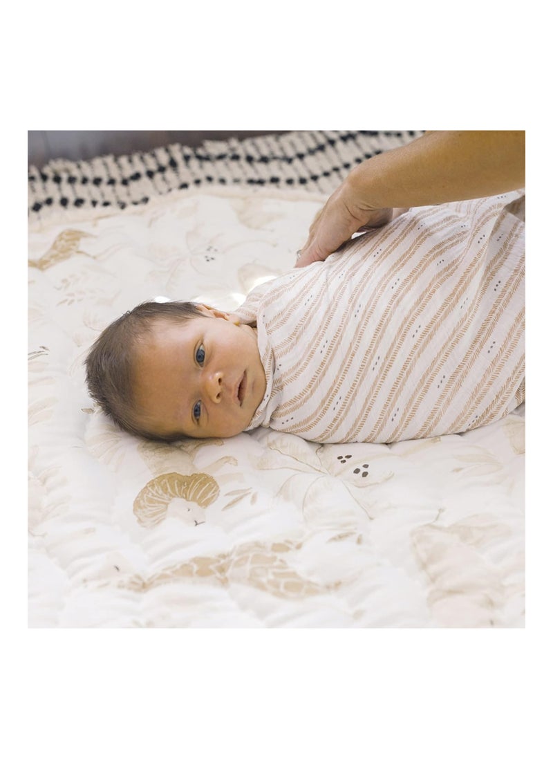 Crane BABY Activity Mat, Infant And Baby Quilted Playmat For Boys And Girls, Safari Animal, 40” X 40”  - Image 4