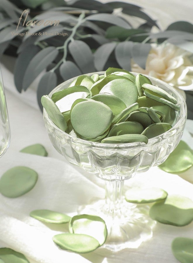 Floroom 300pcs Rose Petals Sage Green Faux Silk Flower Petals for Wedding Flower Girl Basket Aisle Scatter Dinner Table Centerpieces Party Confetti Bridal Shower Romantic Night Decoration - Image 4