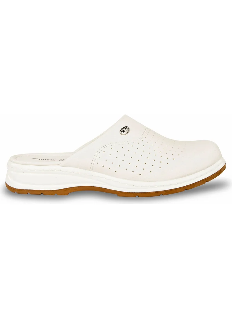 مويا Orthopedix Sabo Multi-Purpose Non-Slip Soled White Men's Slippers 31320