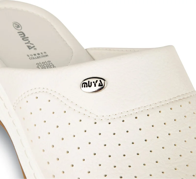مويا Orthopedix Sabo Multi-Purpose Non-Slip Soled White Men's Slippers 31320