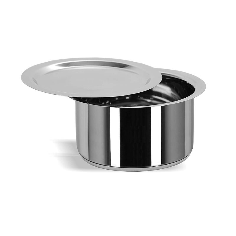 Bartan Star وعاء بارطان ستار من الفولاذ المقاوم للصدأ بقاعدة مسطحة مع غطاء سعة 3000 مل - Image 1