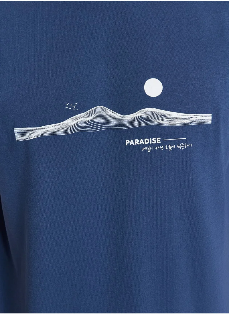 trendyol Text Print Crew Neck T-Shirt