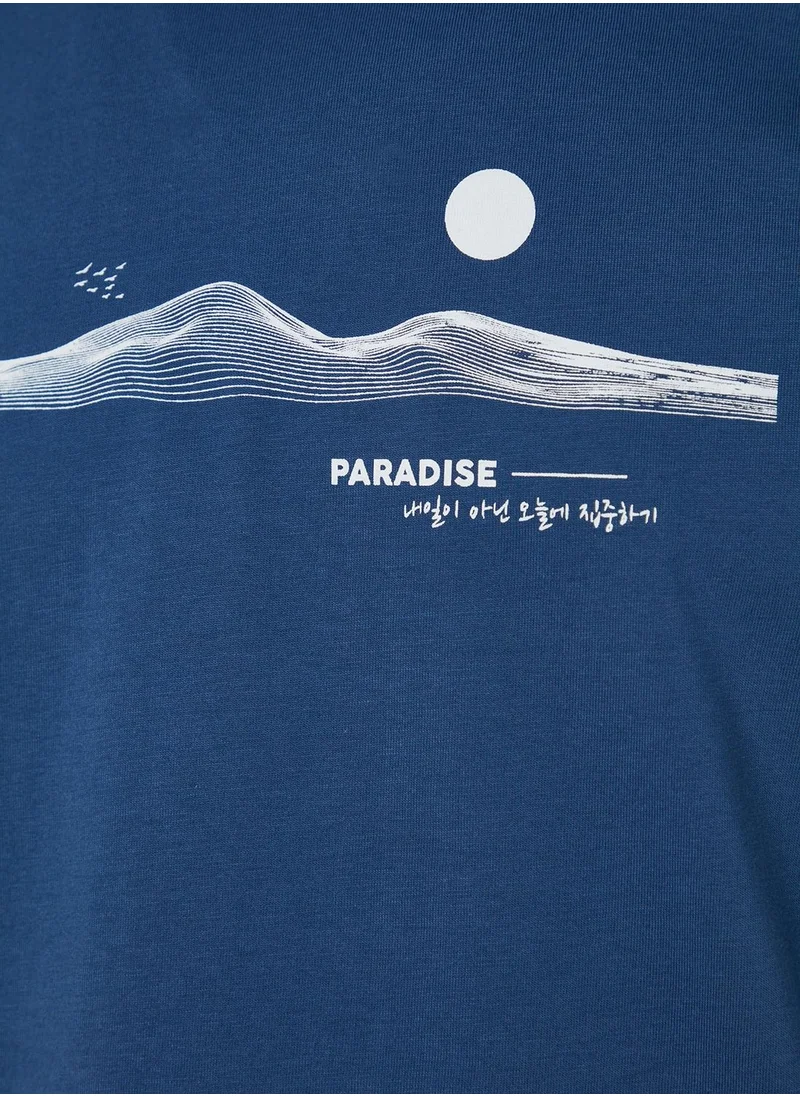 trendyol Text Print Crew Neck T-Shirt