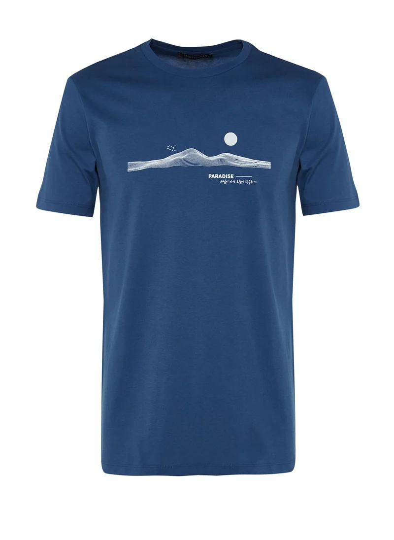 trendyol Text Print Crew Neck T-Shirt