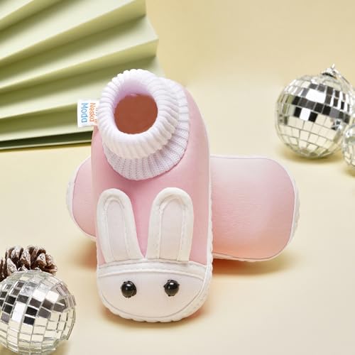 Neska Moda Baby Girls Booties For 6 to 12 Months (Pink) - Image 4