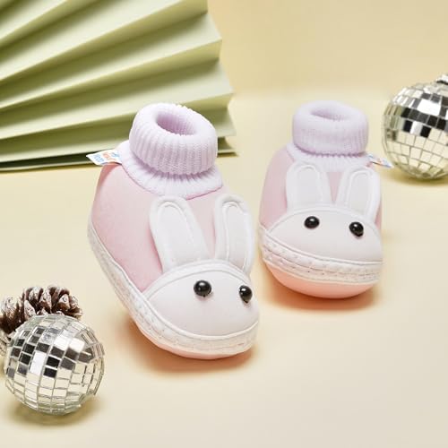 Neska Moda Baby Girls Booties For 6 to 12 Months (Pink) - Image 3