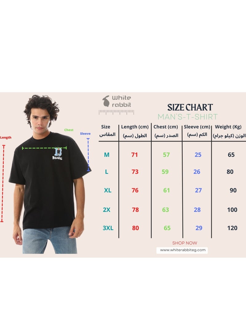 WHITE RABBIT Comfy Black Summer T-Shirt - Image 5