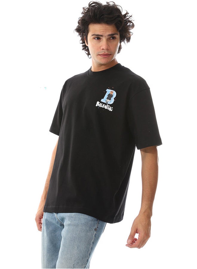 WHITE RABBIT Comfy Black Summer T-Shirt - Image 2